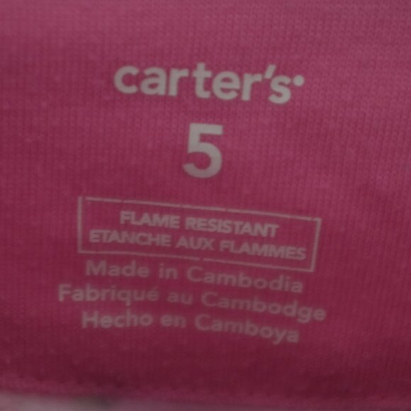 Carter's 5T Pink Santa Christmas Pajama Set 2 Pieces - Picture 5 of 5